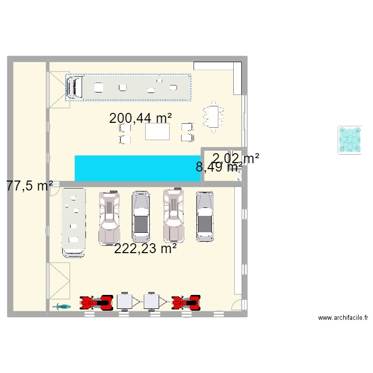 TYHRDBGRHN . Plan de 5 pièces et 511 m2