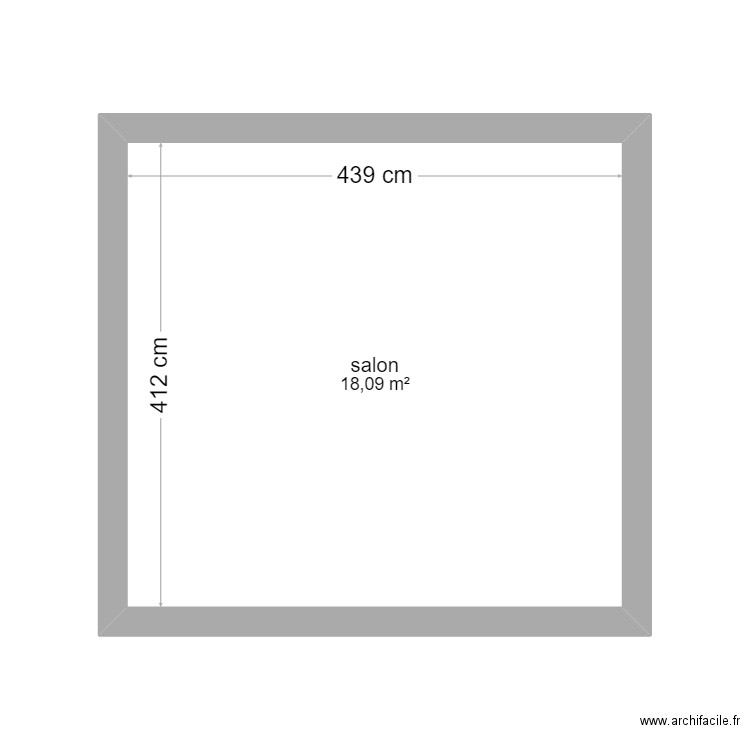 maison. Plan de 1 pièce et 18 m2