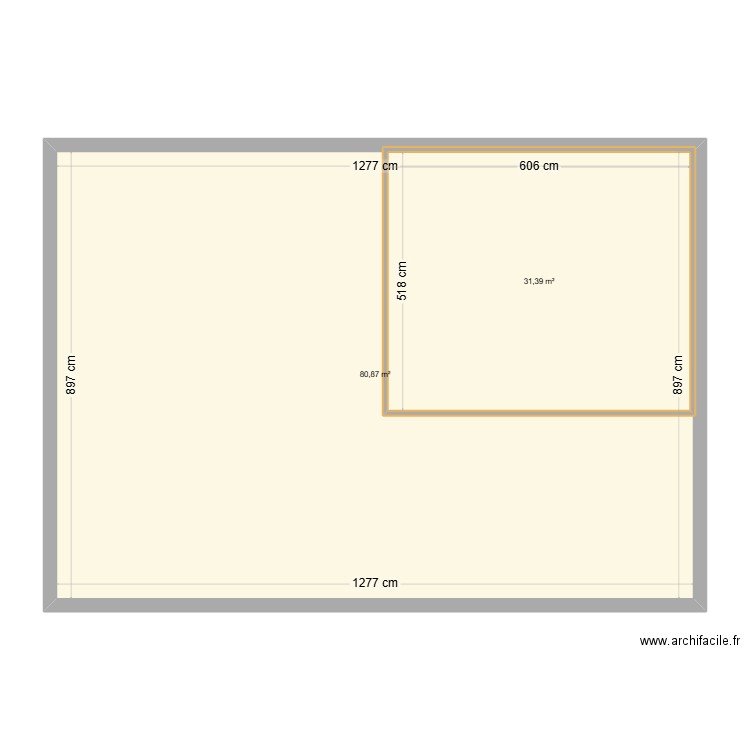 essai. Plan de 2 pièces et 146 m2