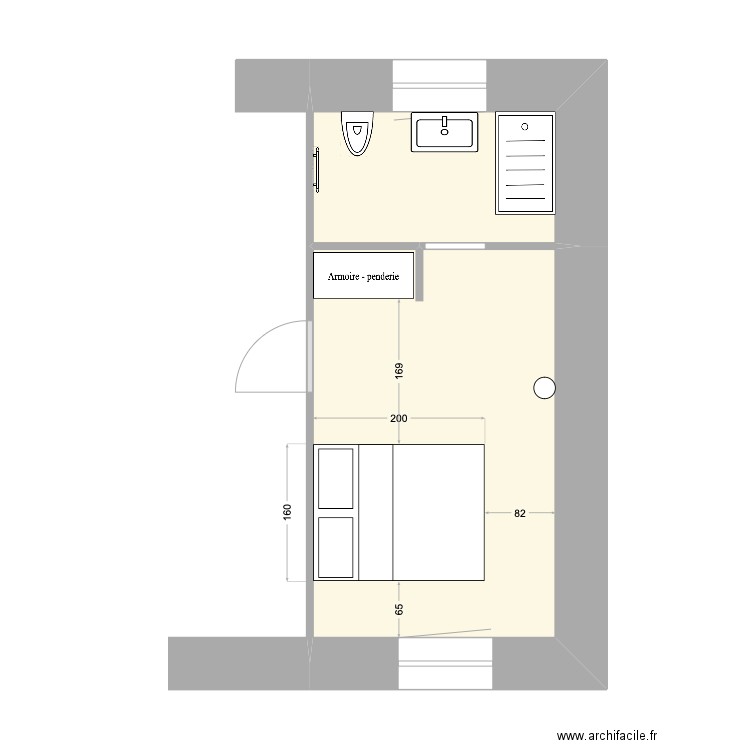 stephane ESBA Mezzanine V2. Plan de 2 pièces et 17 m2