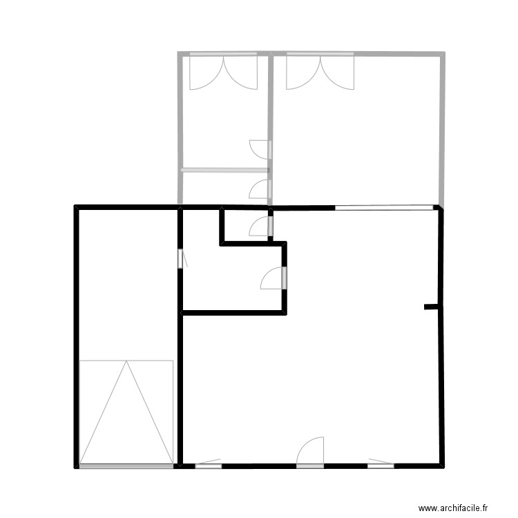 Maison lea. Plan de 2 pièces et 12 m2