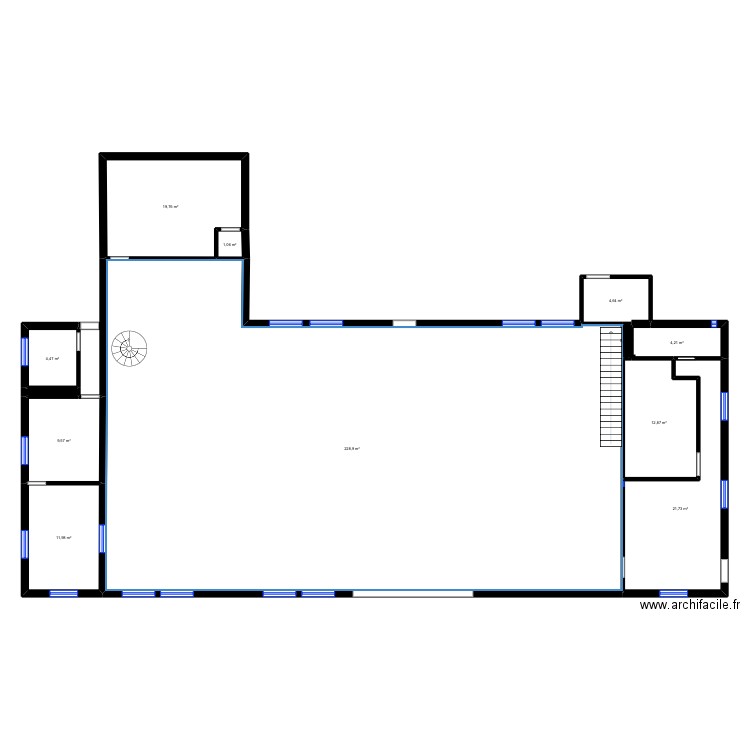 LALLEMAND PNEUS DREUX. Plan de 12 pièces et 320 m2