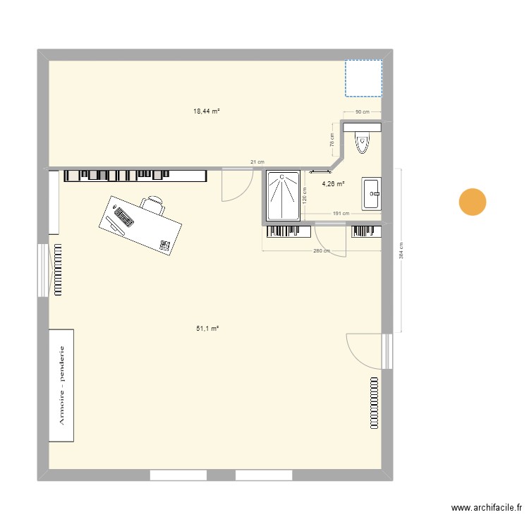 sdb haut 2025_120x80_2. Plan de 3 pièces et 74 m2