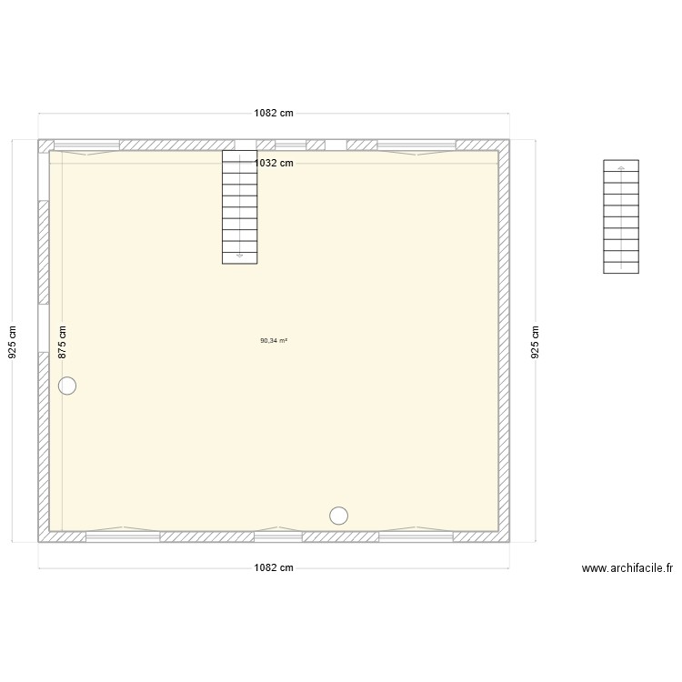 damien modele. Plan de 1 pièce et 90 m2