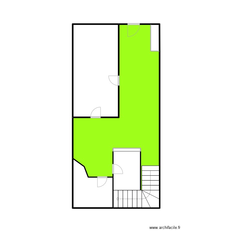 laudun république. Plan de 6 pièces et 27 m2