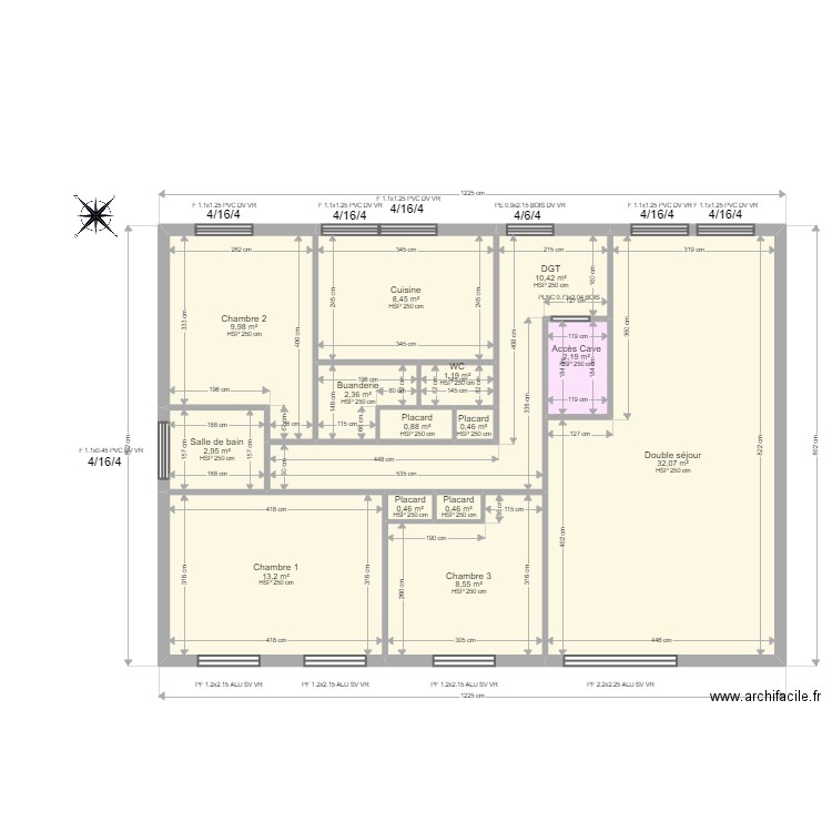 ML24016734 MICHEL. Plan de 14 pièces et 94 m2