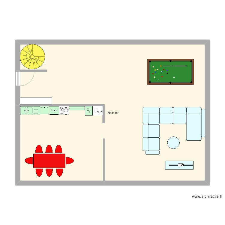 maison de nin nin. Plan de 2 pièces et 160 m2