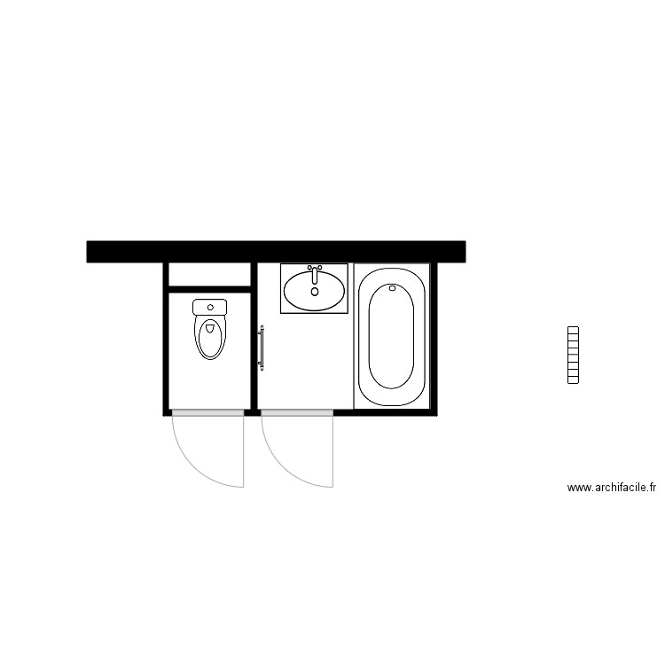 TAVAUD. Plan de 3 pièces et 5 m2