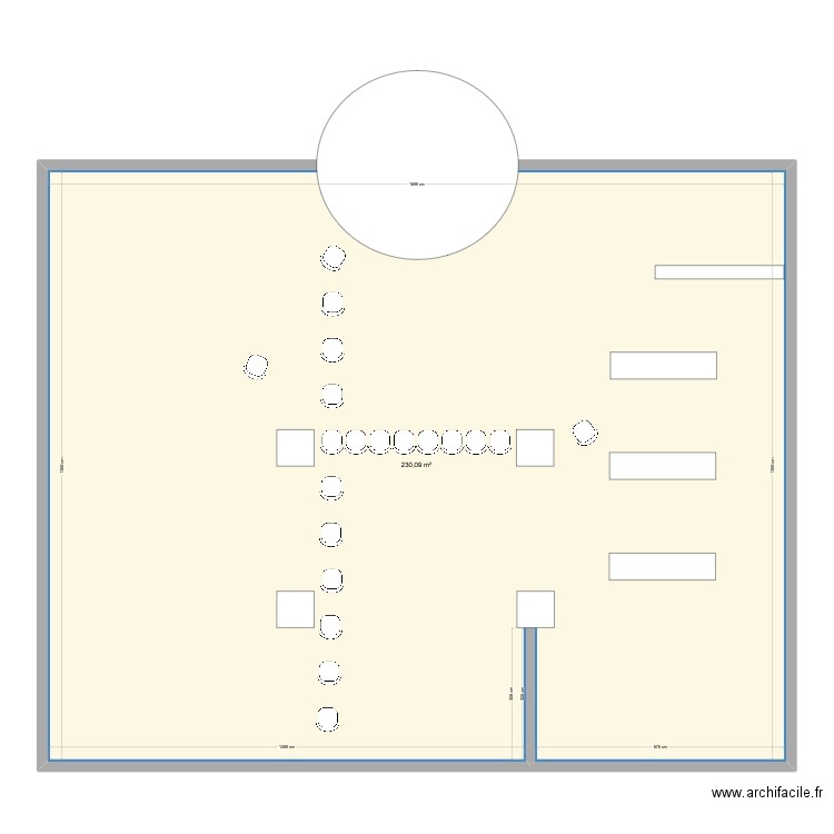 plan musique. Plan de 1 pièce et 230 m2