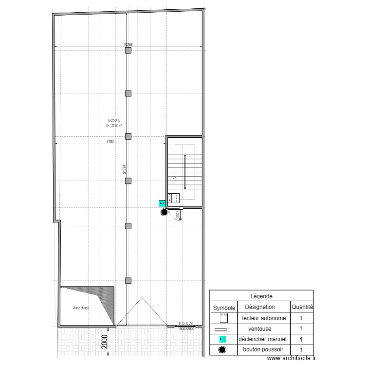 Plan contrôle d'accès M. FOTSO 1. Plan de 0 pièce et 0 m2