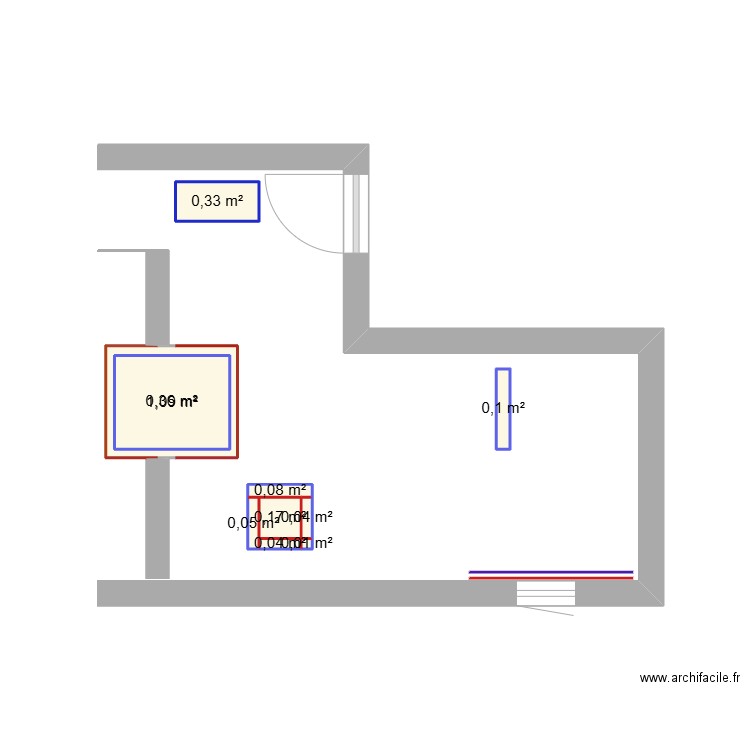 couloir. Plan de 10 pièces et 3 m2