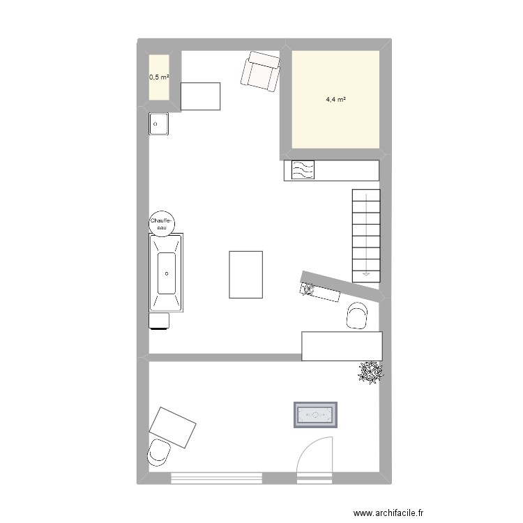 dossier pro. Plan de 2 pièces et 5 m2