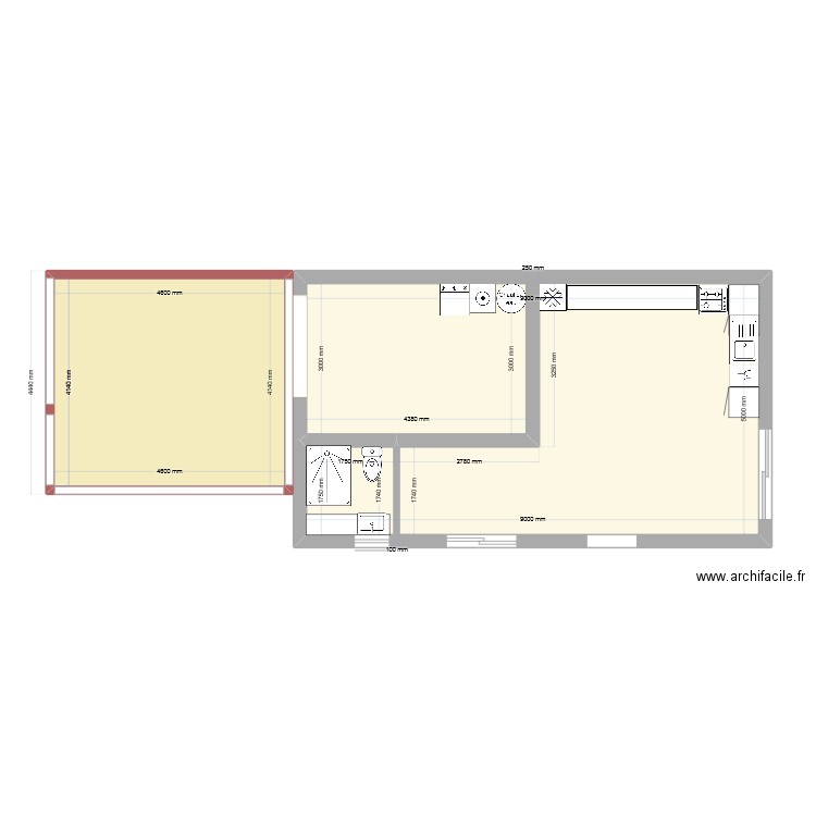 garage. Plan de 0 pièce et 0 m2