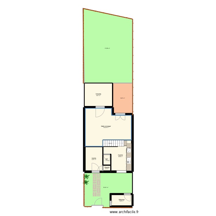 MEISSONNIER. Plan de 19 pièces et 179 m2