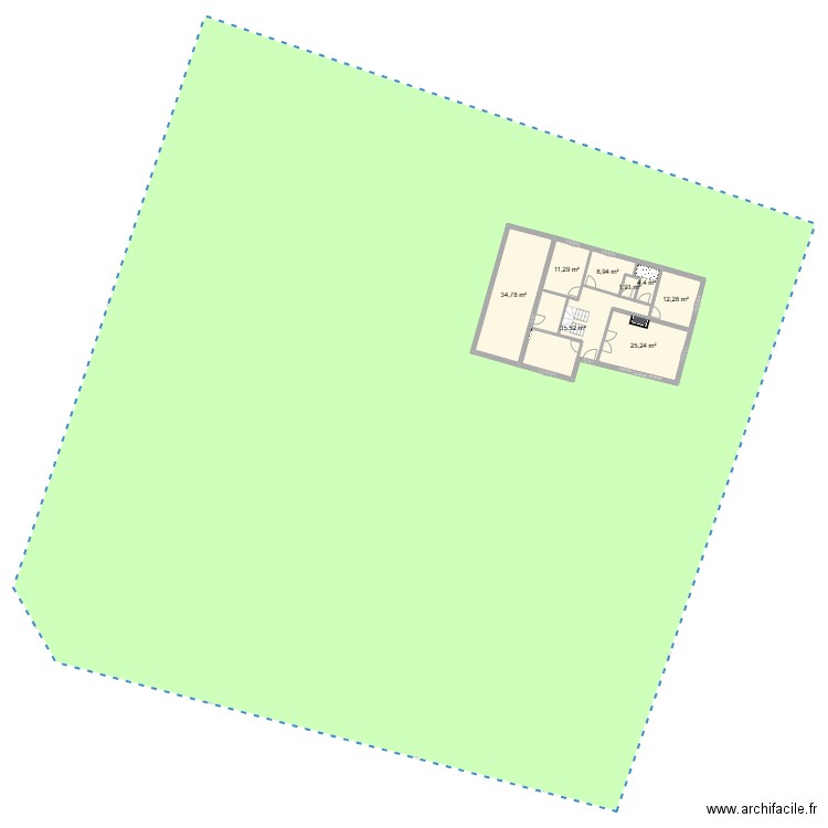 vinc1. Plan de 8 pièces et 134 m2