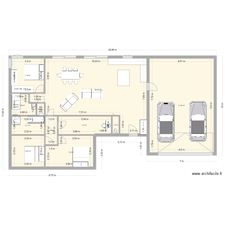 Maison ottonville 4. Plan de 11 pièces et 189 m2