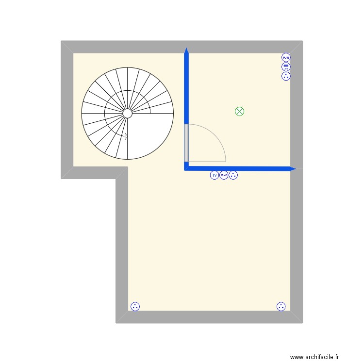 SOUPLEX. Plan de 2 pièces et 22 m2