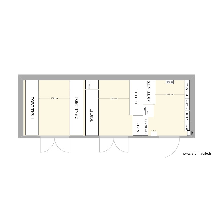 test1. Plan de 1 pièce et 22 m2