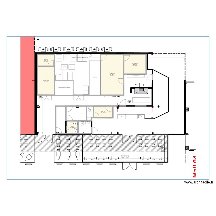 Fournil Benfeld zoom Labo. Plan de 6 pièces et 50 m2