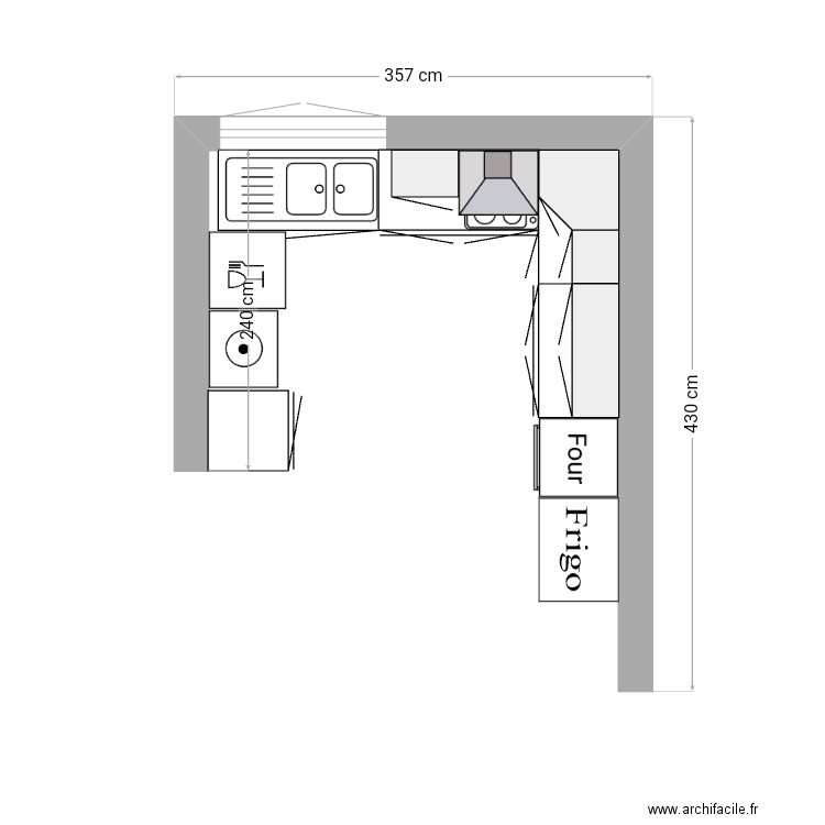 Cuisine Belabas. Plan de 0 pièce et 0 m2