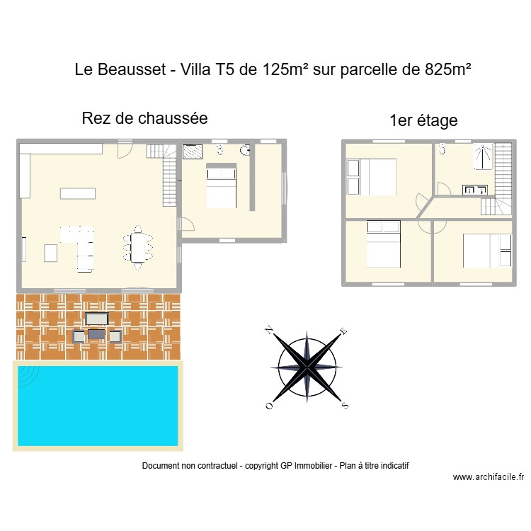 FOLIES. Plan de 6 pièces et 204 m2