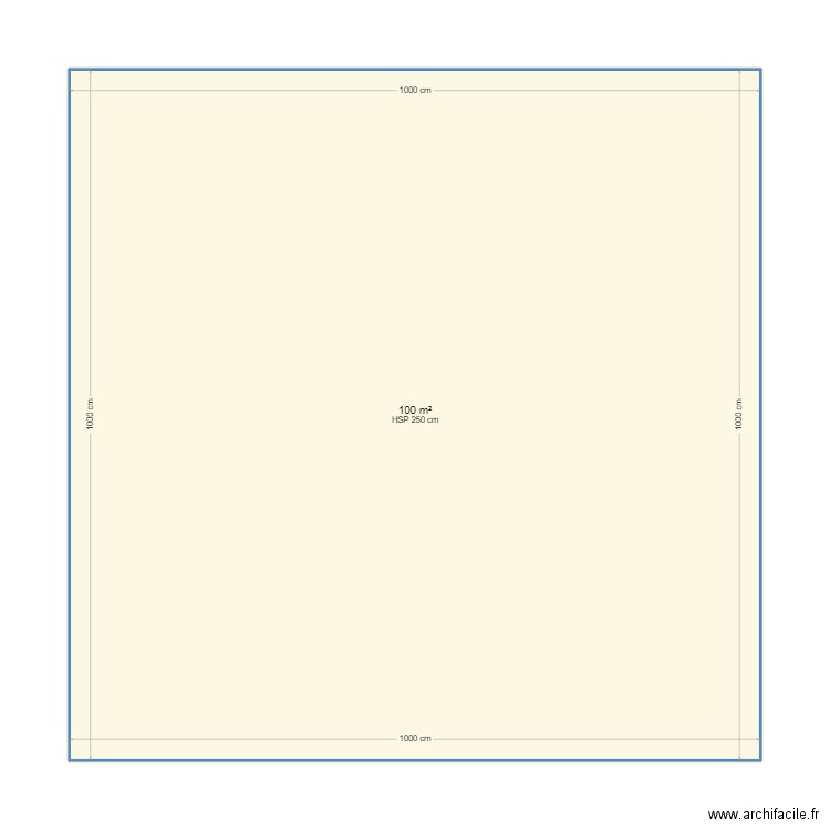 base poulailler. Plan de 1 pièce et 100 m2