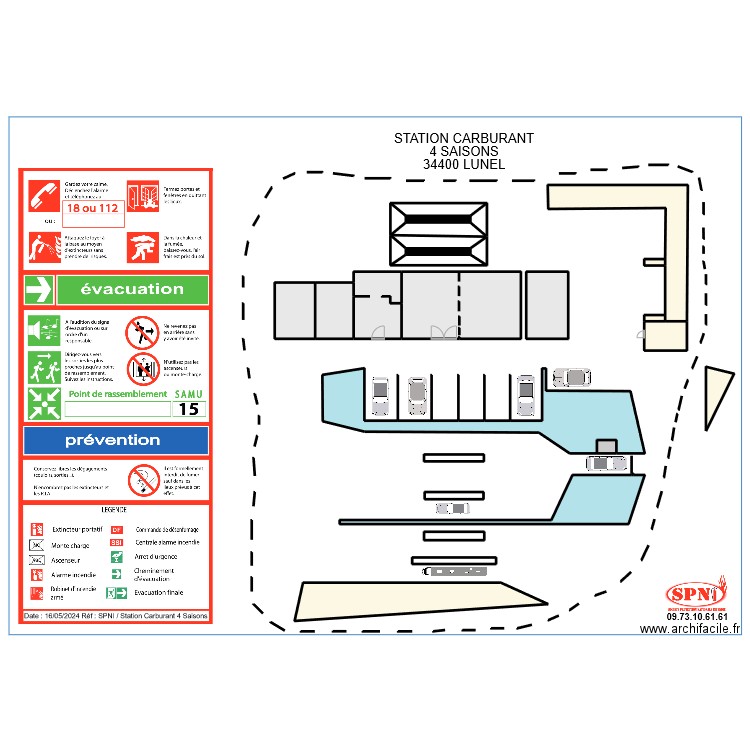 INTERMARCHÉ STATION. Plan de 29 pièces et 709 m2