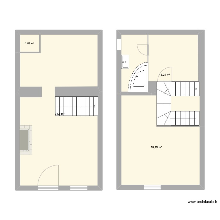 maison Le Somali. Plan de 4 pièces et 72 m2