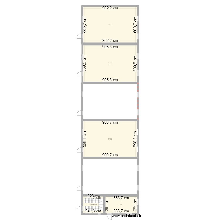 Sekoly Fiangonana. Plan de 5 pièces et 188 m2