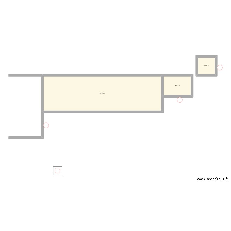 Mairie Monbahus École. Plan de 3 pièces et 66 m2