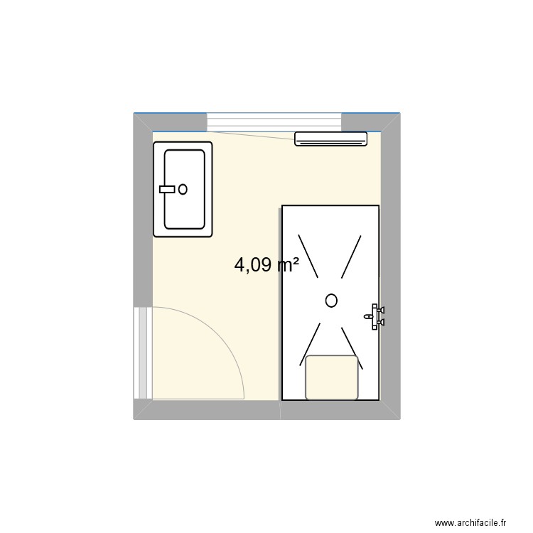 sdb roy 2. Plan de 1 pièce et 4 m2