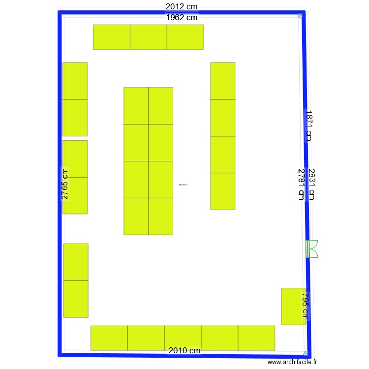 village marahon. Plan de 1 pièce et 551 m2