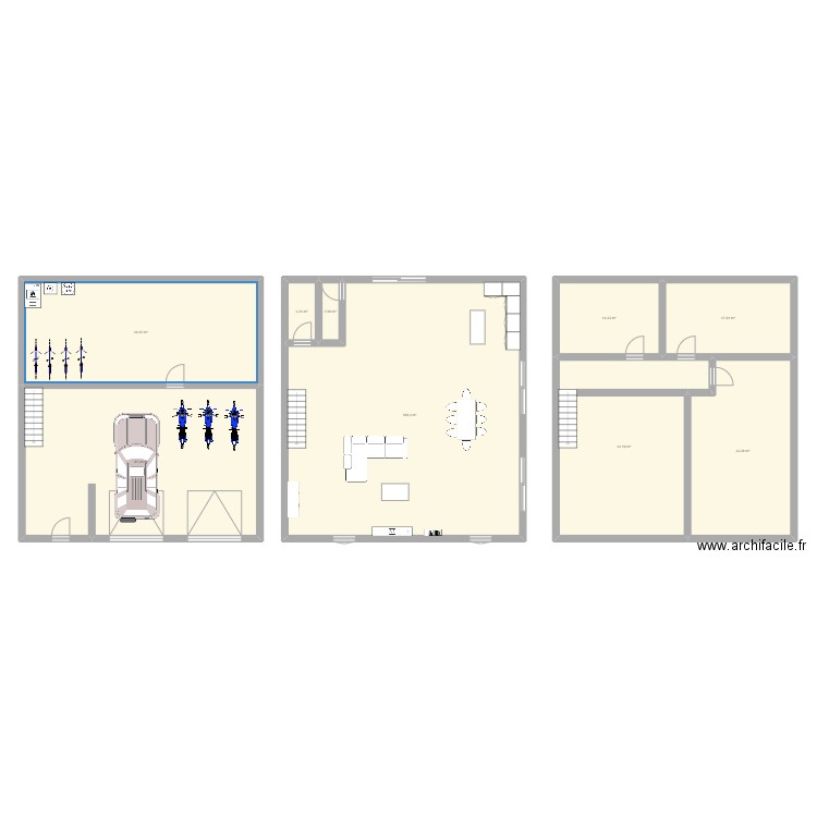 Longrfoy. Plan de 9 pièces et 338 m2