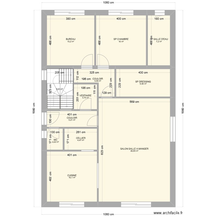 PLAN BLR. Plan de 12 pièces et 138 m2