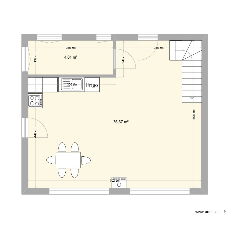 maisonnette. Plan de 5 pièces et 82 m2