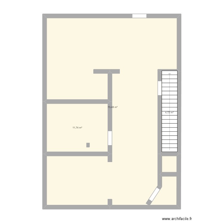 Ma maison. Plan de 3 pièces et 90 m2