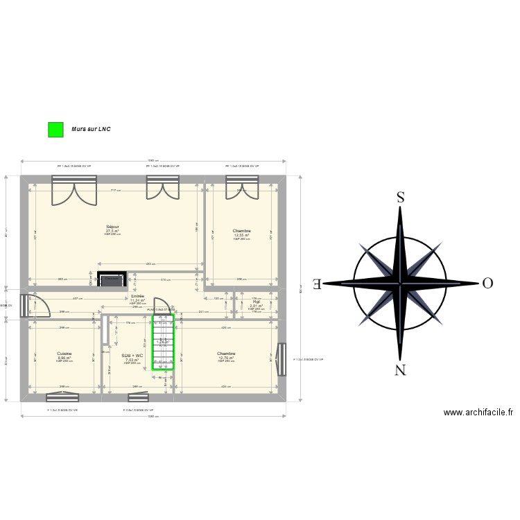 ML24019211. Plan de 10 pièces et 85 m2