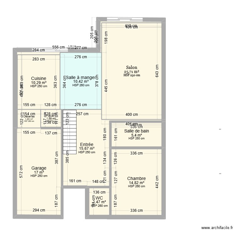 Meziane 3. Plan de 11 pièces et 107 m2