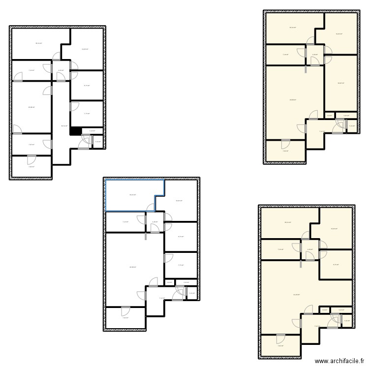 SASU ADEM. Plan de 47 pièces et 438 m2