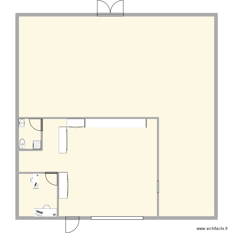 Garage. Plan de 4 pièces et 176 m2