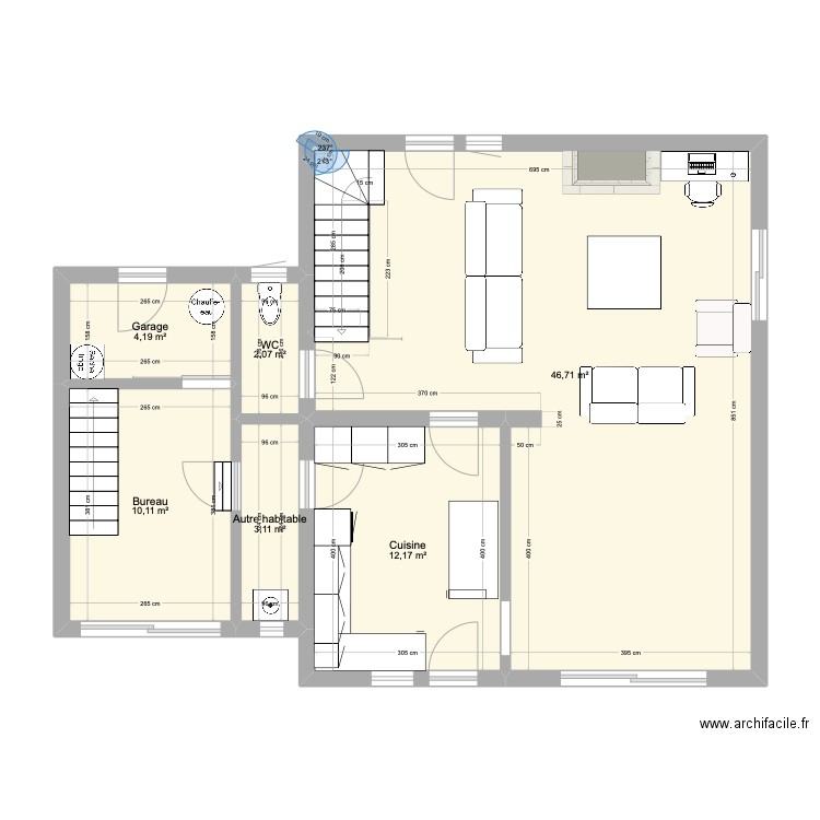 Celony 2. Plan de 6 pièces et 78 m2