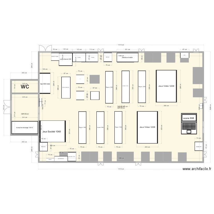 RGV parc expo 2. Plan de 3 pièces et 162 m2