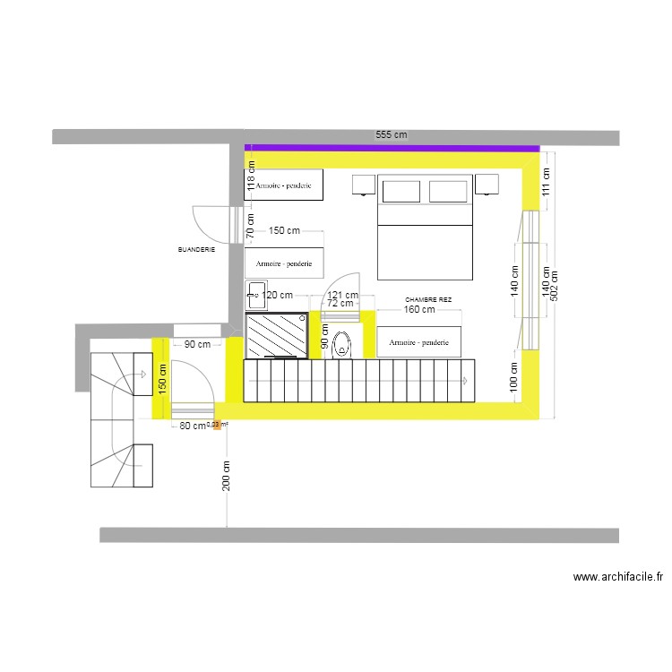 Projet 3 Molenbeek REZ a 200cm 5.11.24. Plan de 0 pièce et 0 m2