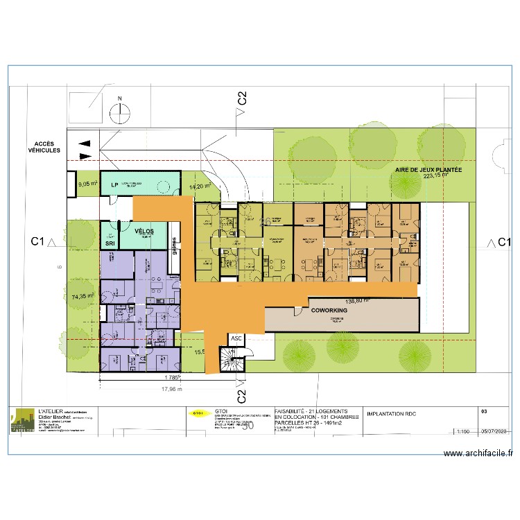 co-living rdc . Plan de 0 pièce et 0 m2