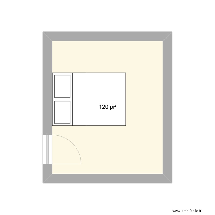 plan 2 . Plan de 1 pièce et 11 m2