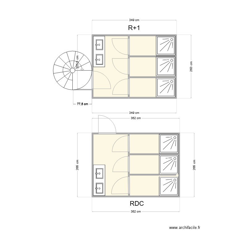 API CHANTIER ST PRIEST. Plan de 7 pièces et 17 m2