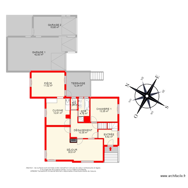 BI 18575 - . Plan de 40 pièces et 383 m2