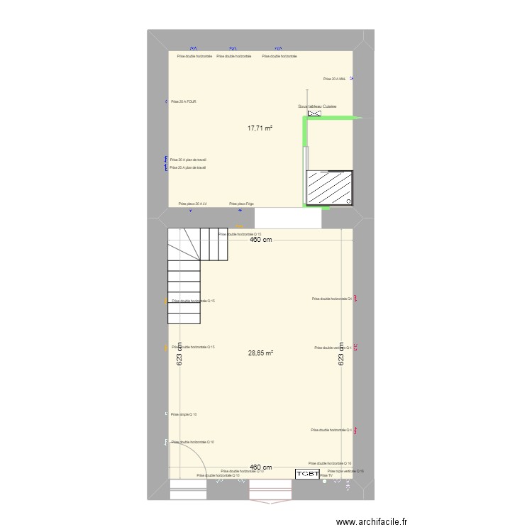 jeanclaude71700 - jugy 2.1. Plan de 2 pièces et 46 m2