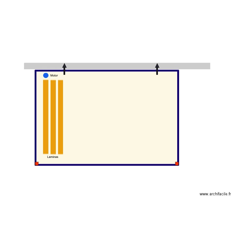 Canelas Pedro. Plan de 1 pièce et 22 m2