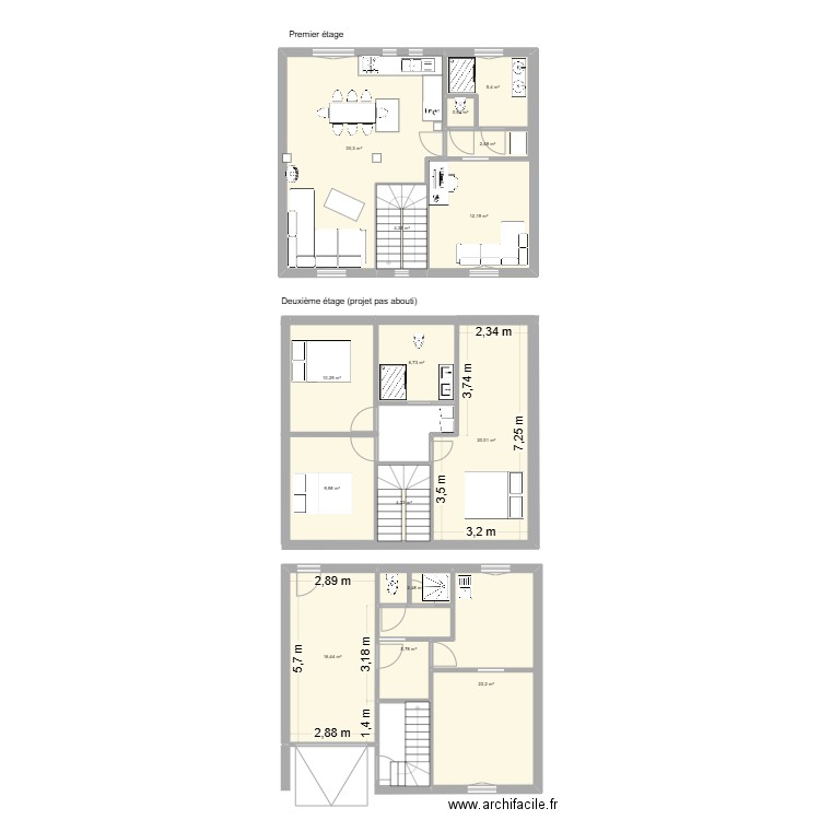 Pierre de Bayard 2. Plan de 15 pièces et 154 m2